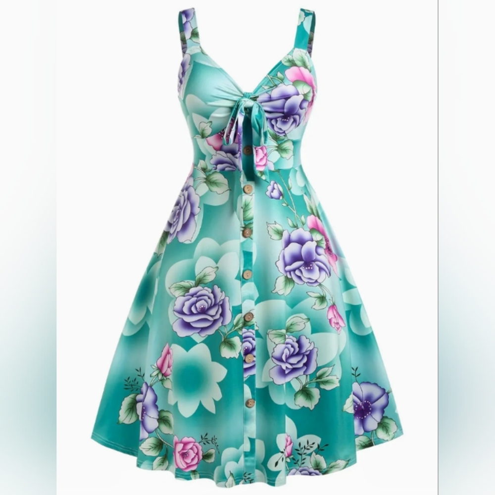Rosegal women's dress MIDI large floral new